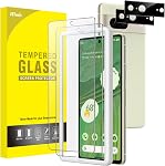 JETech Screen Protector for Google Pixel 8 with Camera Lens Protector, Flexible TPU Film, Fingerprint ID Compatible, HD Clear, Easy Install, 2-Pack Each