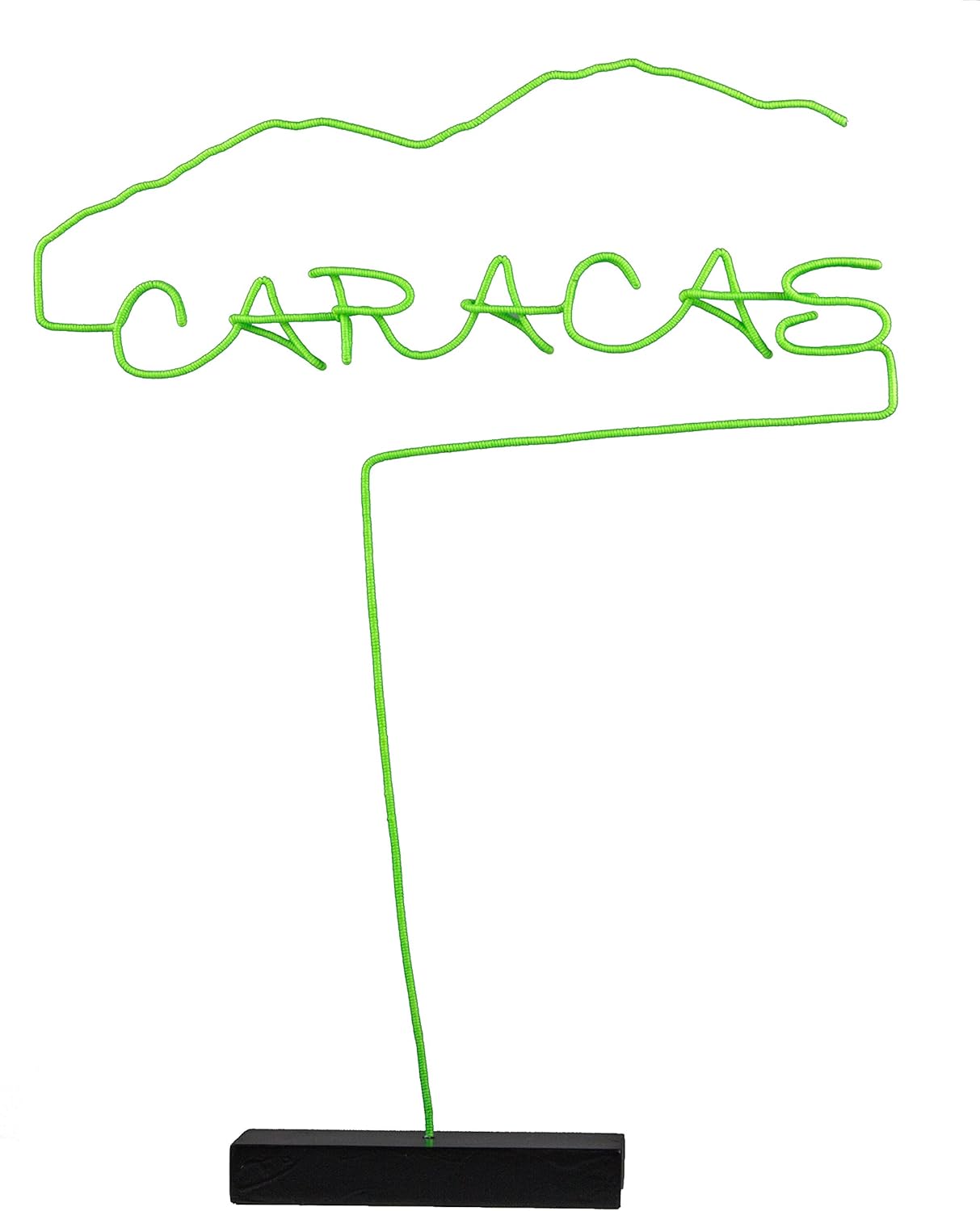 Arte Alambre Beautiful Green Wire "Caracas + Ávila" Sculpture. Amazon