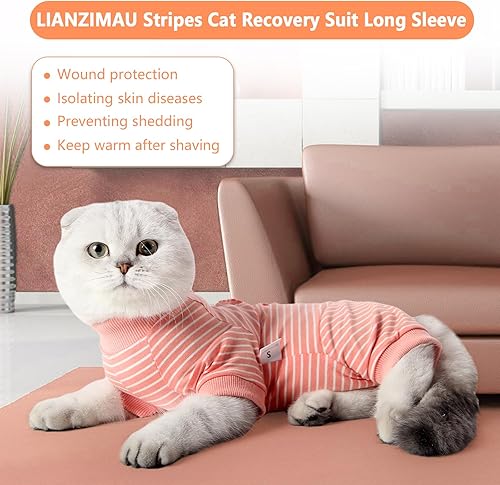 Miniatura 4 de Traje profesional de recuperación quirúrgica para gatos, para perros machos, hembras, heridas abdominales, cono alternativo, collar electrónico,