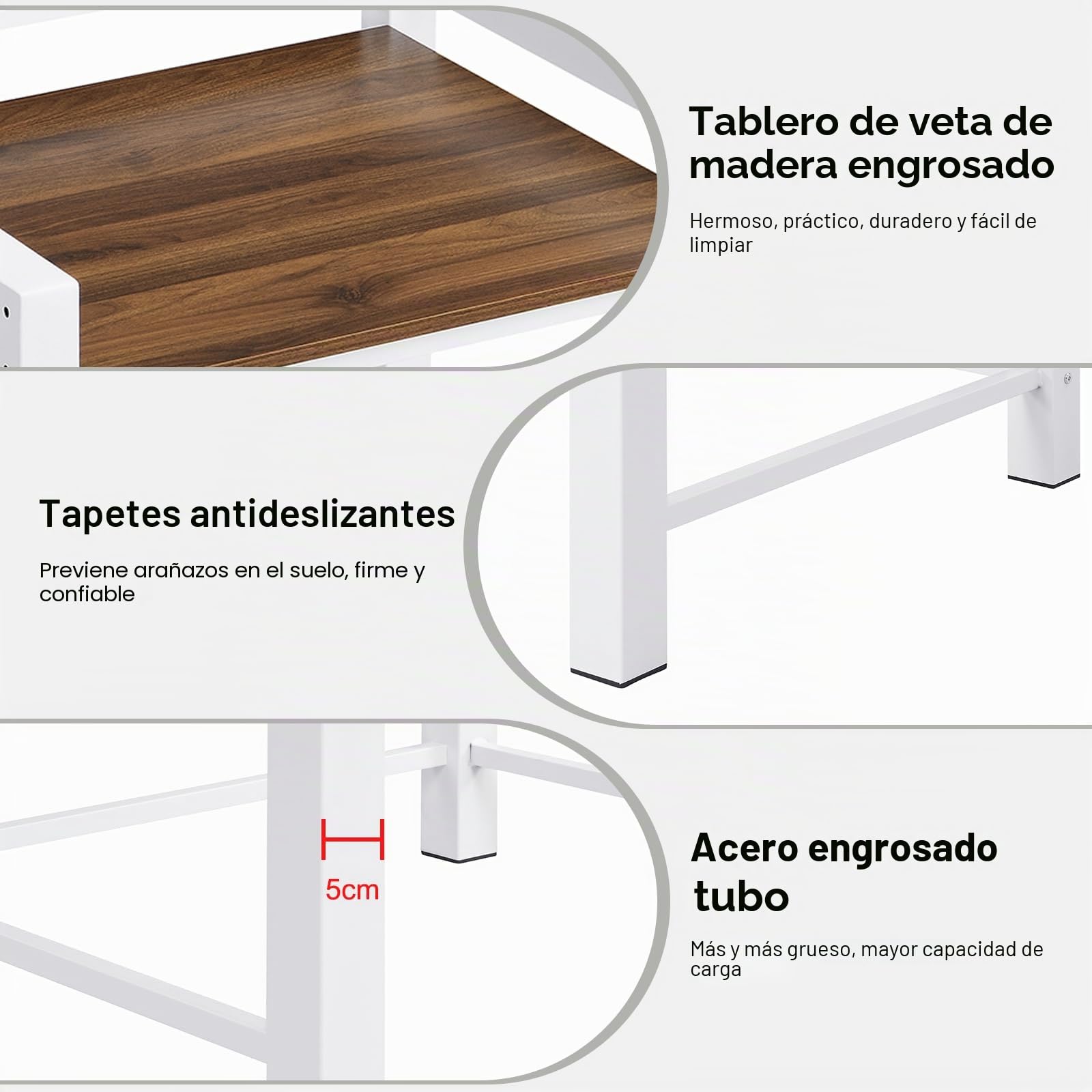 Mueble Lavadora Secadora, Estante De La Lavadora, Mueble para Lavadora y Secadora Ajustable en Altura de 3 Niveles, Soporte de Carga 350 Kg, para BañO, BalcóN, Lavandería. (Blanco)