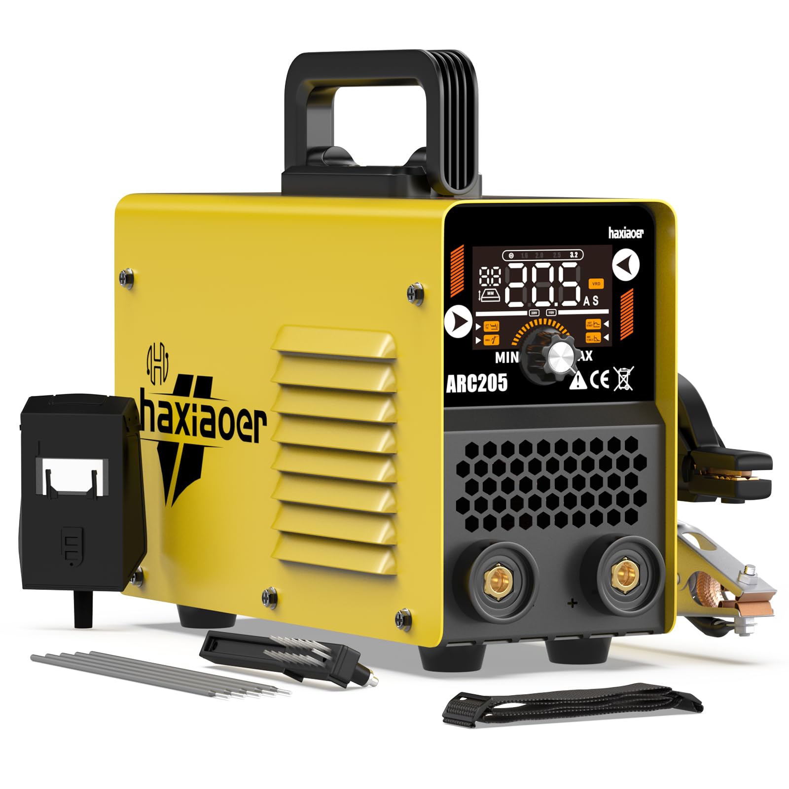 205A Stick Welder 240V UK Plug - 2 in 1 MMA Lift TIG ARC Welder Machine Full Kit with Digital Smart LCD Display Inverter Arc Welding Machine, IGBT, 10 Welding Rods