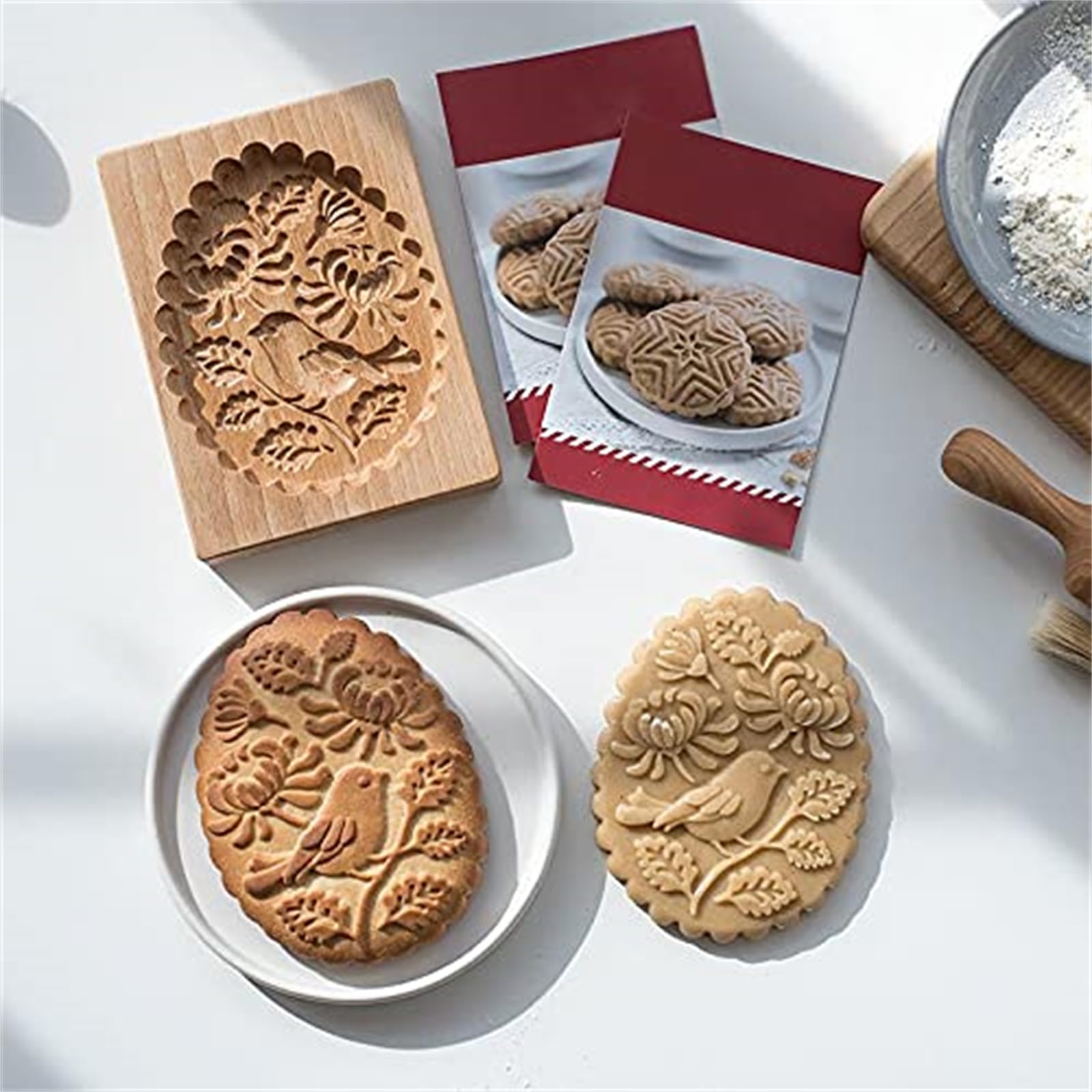Foremki do ciastek, Drewniane foremki do ciastek, herbatniki, drewniane foremki do wykrawania ciasteczek, wytłaczanie, rzeźbione drewniane ciasteczka 3D, foremki do ciastek do form do pieczenia