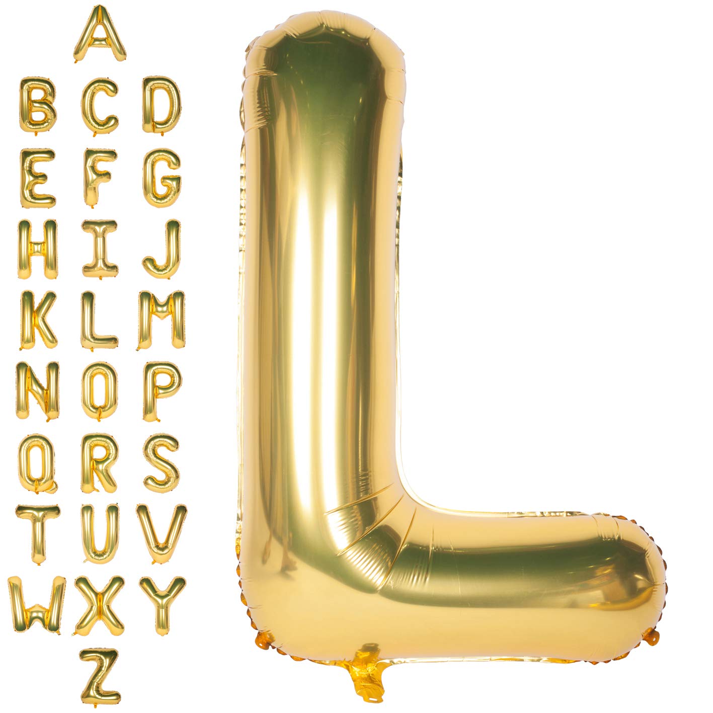 40 Inch Gold Letter Balloon Large Letter L Balloon Foil Helium Alphabet Balloons Gold Birthday Party Anniversary Wedding Graduation Ceremony Decoration (Gold Letter L) — image 1