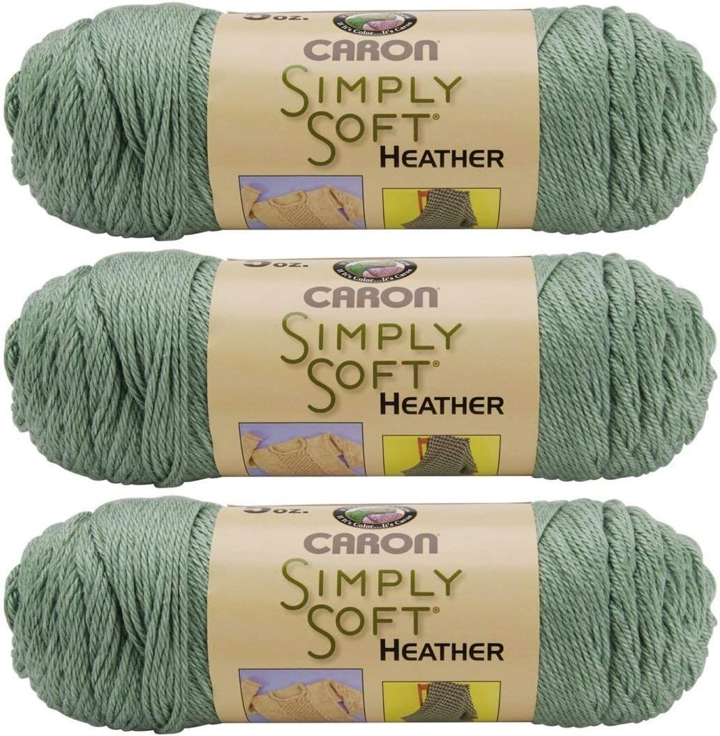 Caron Bulk Buy Simply Soft Heather Yarn (3-Pack) Woodland H9700H-9503