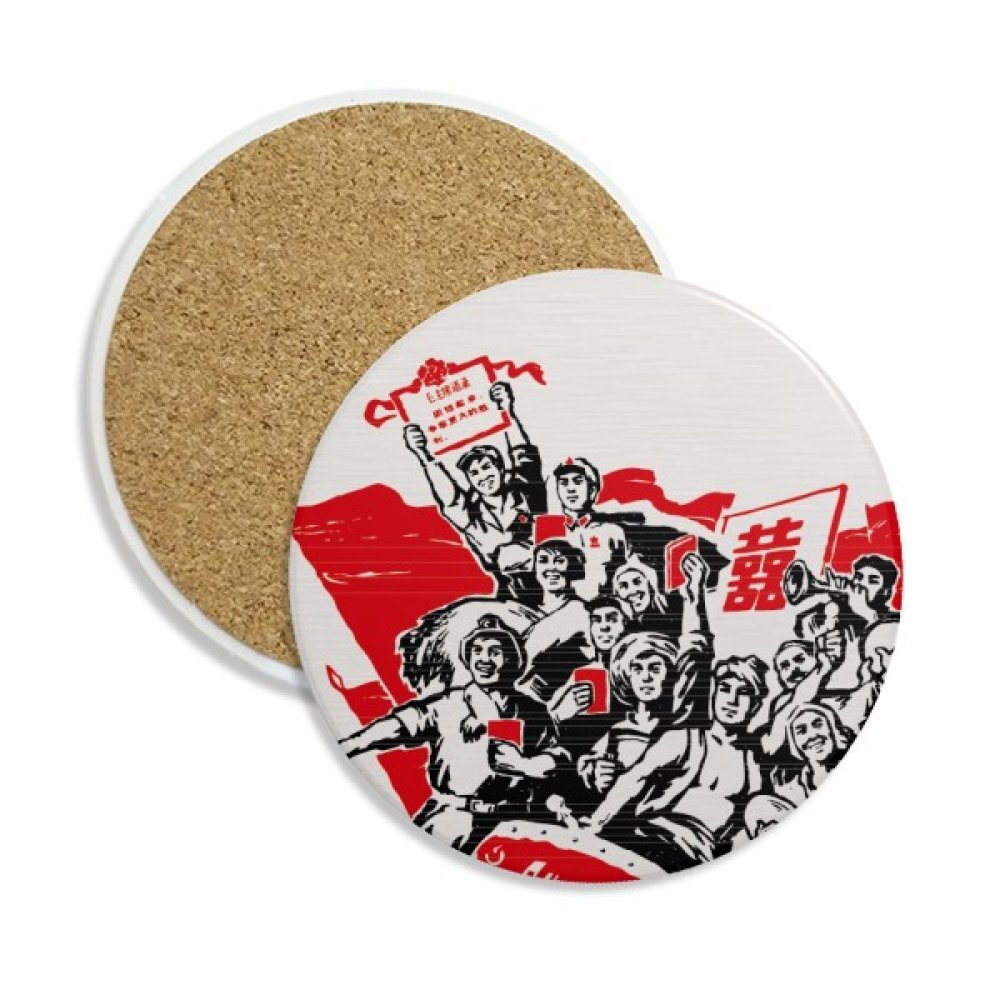 Coaster en céramique Mao Zedong pour vos pauses café