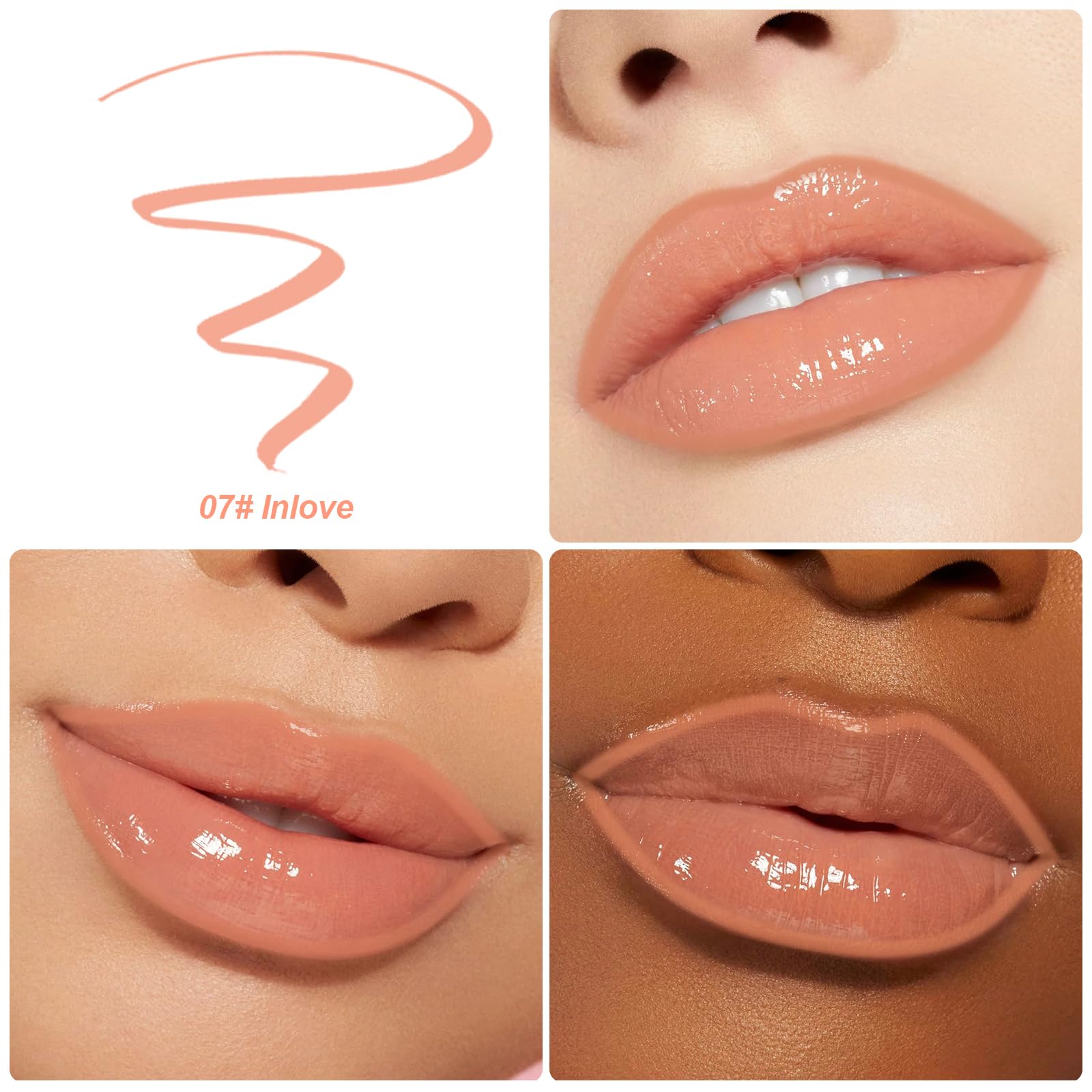 KISSIO Lip Liner Stain,Peel Off Lip Liner,Transfer Proof,Long Lasting and Waterproof,Lip Tint Tattoo,Natural Makeup Stain,Matte Finish,InLove - Image 2