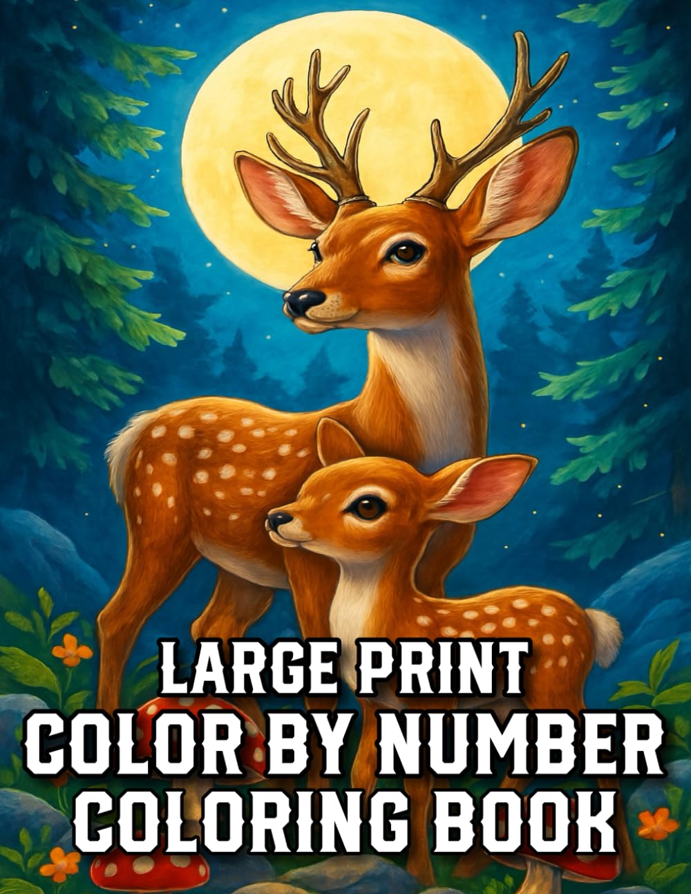 Large Print Color By Number Coloring Book: Simple Color by Number Coloring Book Featuring Butterflies, Animals, Landscapes, and More Easy Designs for ... and Fun...(Color by Number Coloring Book)
