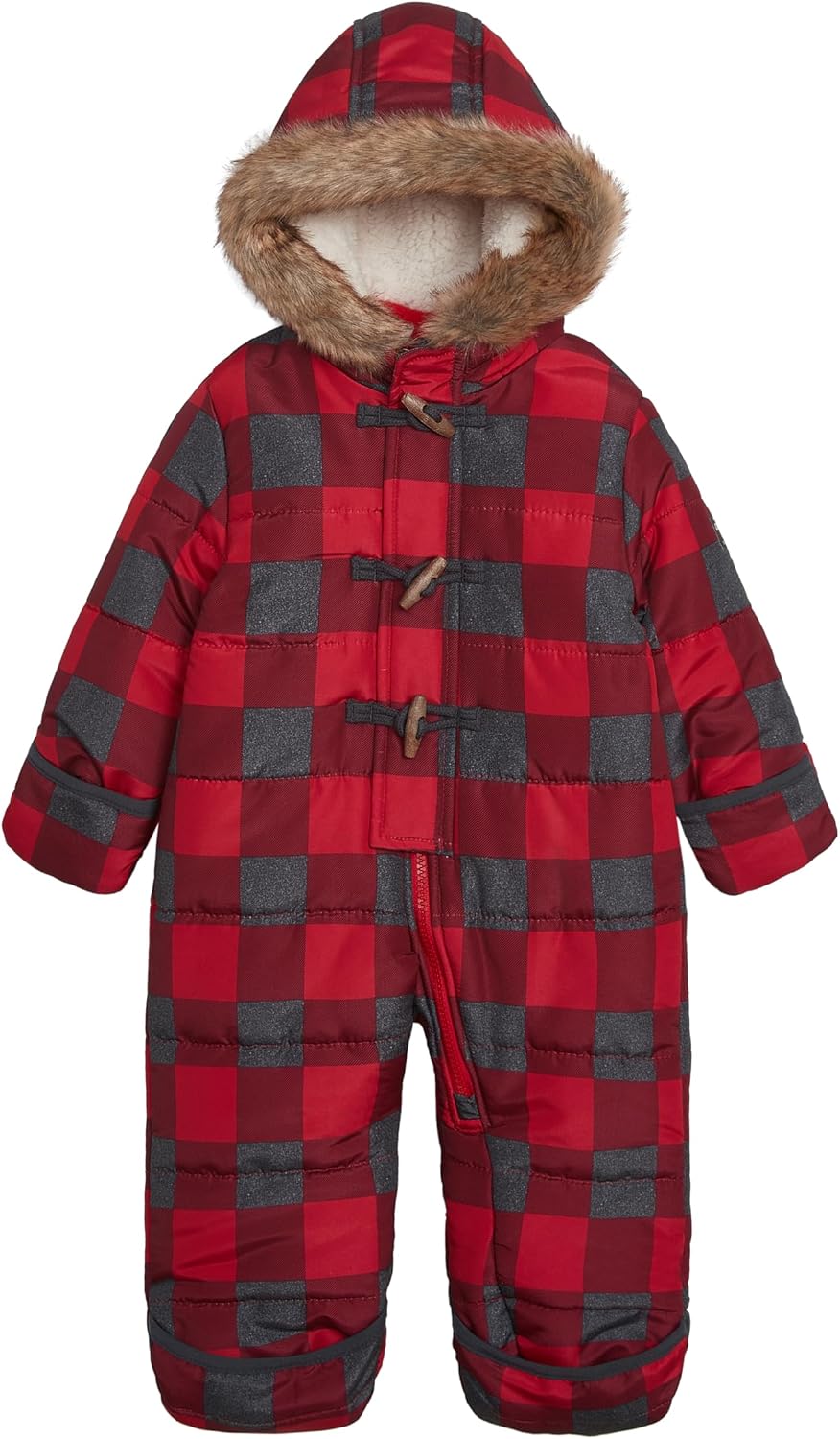OshKosh B’gosh baby-boys Hooded Snowsuit With Faux Fur Trim – Warm Winter One-piece for Kids