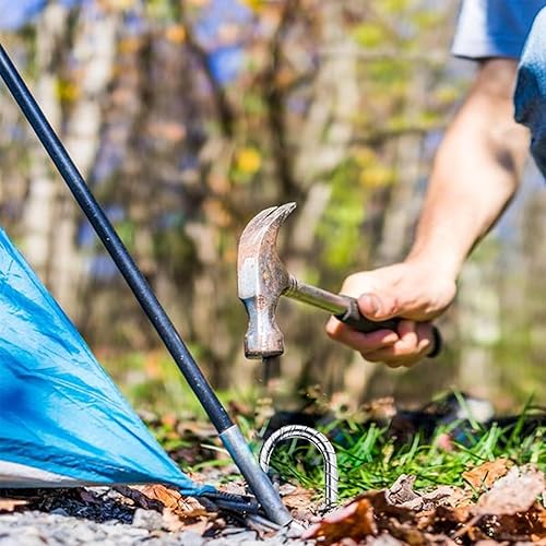 Miniatura 7 de Estacas de viento para trampolines, paquete de 4 estacas de 12 pulgadas, en forma de U, resistentes, anclaje de seguridad para el suelo, estacas de
