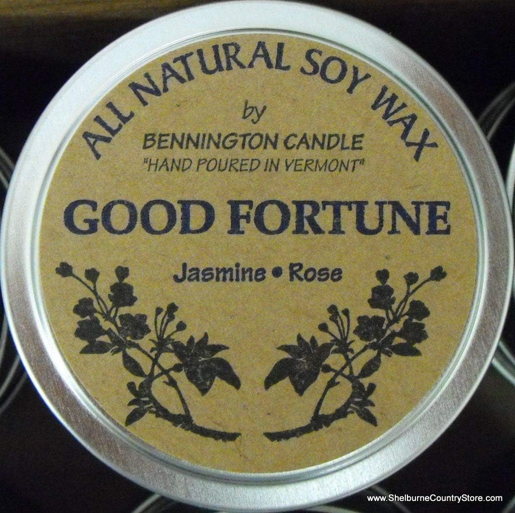 All Natural Soy Wax by Bennington Candle (Good Fortune) - Jasmine, Rose