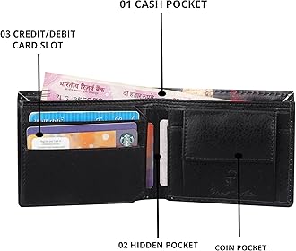 ShopMantra Men's Wallet | Wallet for Men's |Wallet for Boy's | Wheel & Logo Printed Pu Leather Wallet for Men's/Boy's, Red, Casual