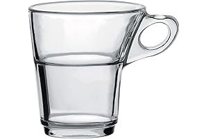 Duralex Caprice Glass Coffee Mug Set of Six