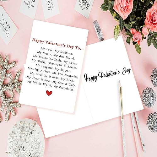 Miniatura 5 de OJsensai Happy Poem Tarjeta de San Valentín para él y ella, regalos de San Valentín, dulces ideas de regalo de Vday para marido y esposa