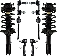 Vista 247 de Detroit Axle - Kit de puntales delanteros para Ford 2000-2004 Focus 2 puntales con muelle helicoidal 2 brazos de control inferiores con rótulas 2001