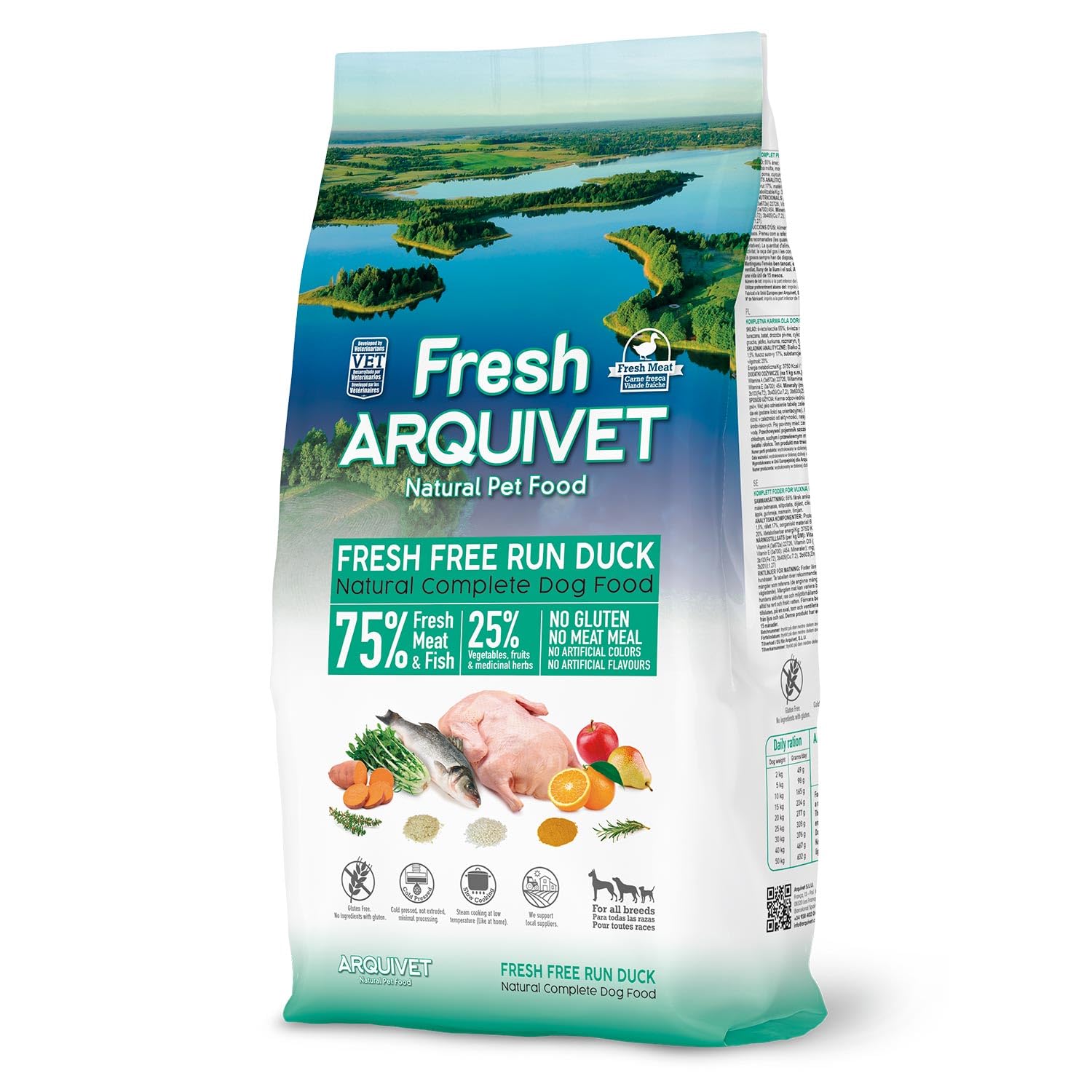 Arquivet Fresh Free Run Duck 10 Kg Cibo umido per anatre in esecuzione libera