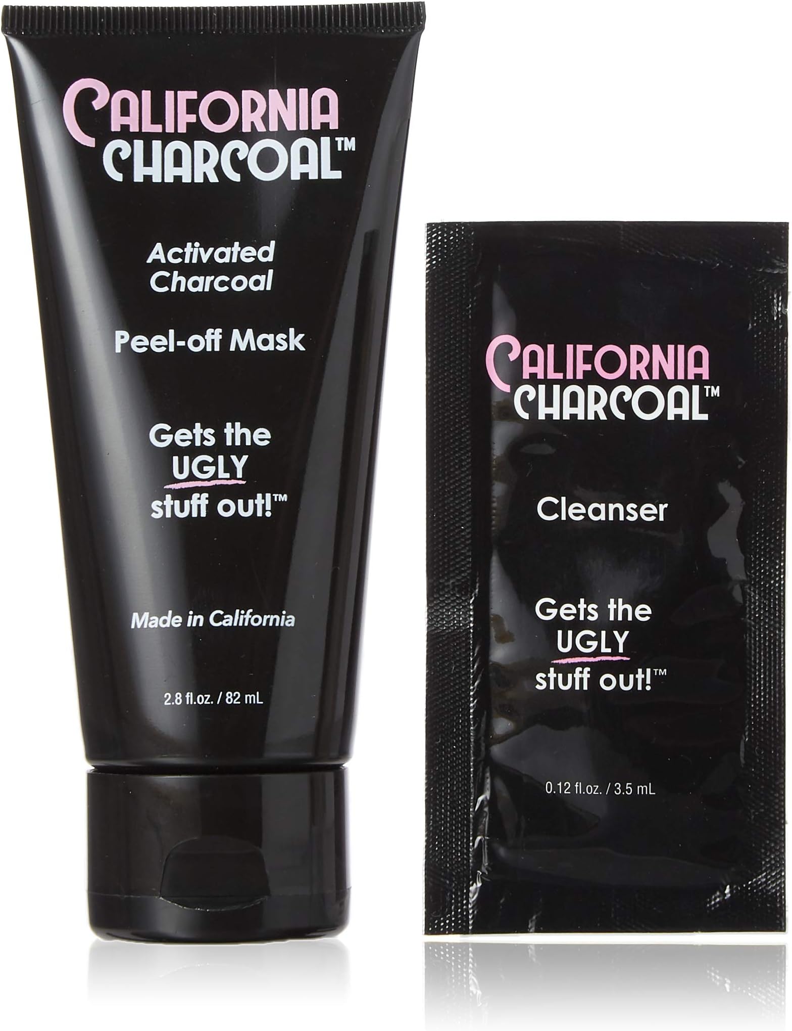 California Charcoal Activated Charcoal Mask by BulbHead, Blackhead Remover, Pore Minimizer, Deep Cleansing Black Mask (1 Pack)