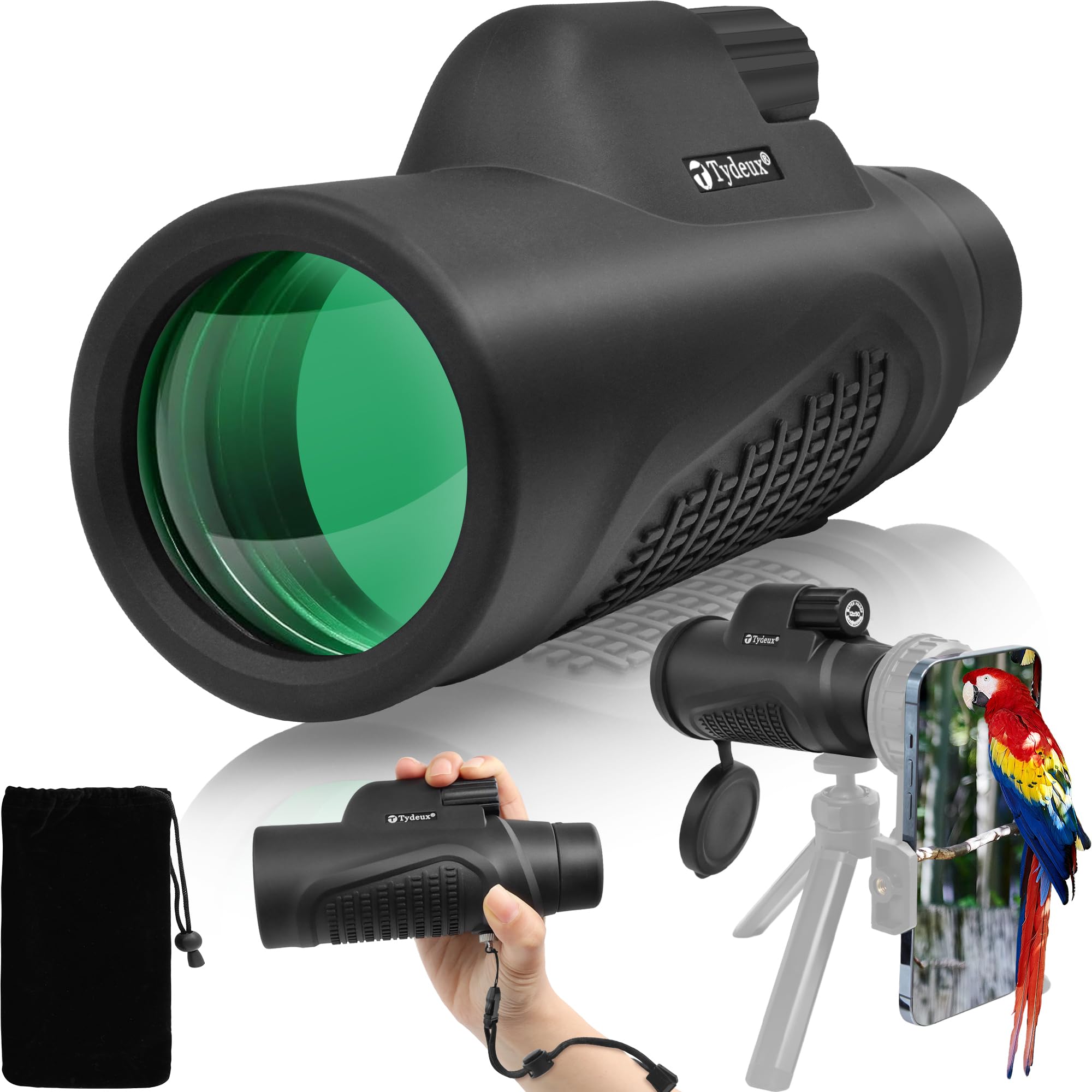 Télescope monoculaire 12x50 étanche haute puissance pour adultes