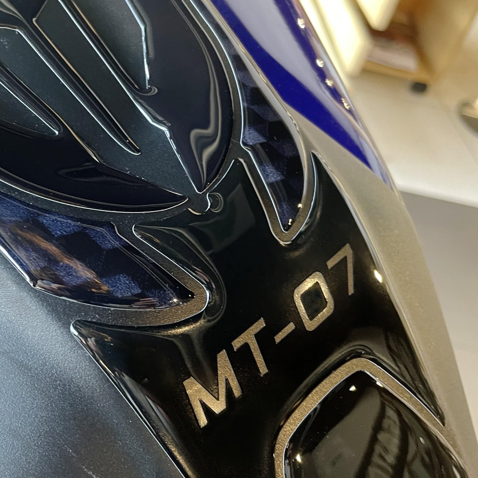 Resin Bike Adhesivos de Moto Compatibles con Yamaha MT-07 2022. Protección Protector de Tanque de Choques y Arañazos de Moto. Adhesivo 3D Resinado - Made in Italy