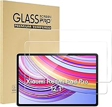 AsWant 2 Verre Protection Écran pour Xiaomi Redmi Pad Pro 12.1 Pouces, 9H, Anti Rayures Verre Trempé, sans Bulles Film Glass pour Redmi Pad Pro