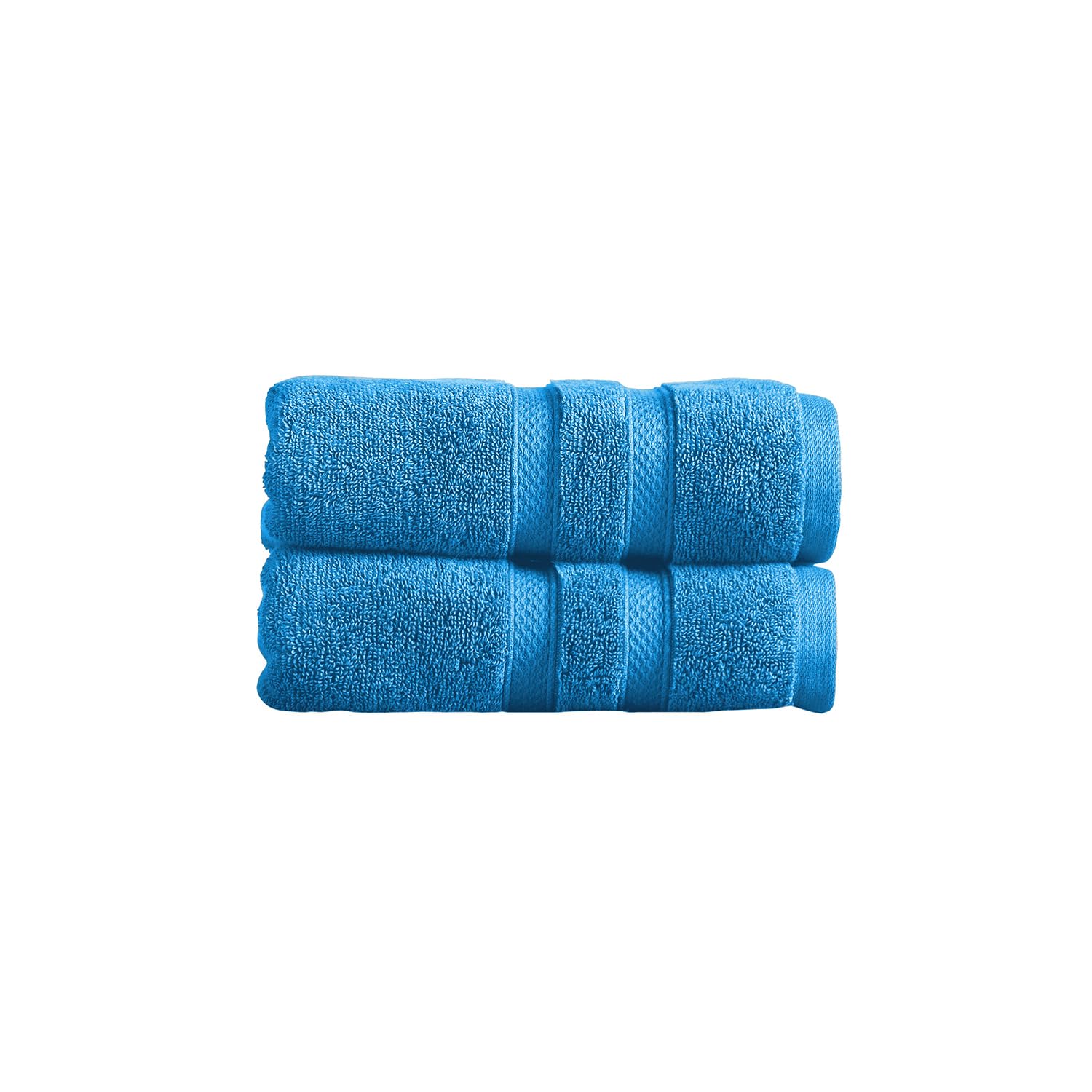 Christy Chroma Bath Towels | Set of 2 | Highly Absorbent Heavyweight 675GSM | Bold and Bright | Soft Velvety Smooth Bathroom Shower Towels | 100% Cotton | Sustainably Made | White — view 16