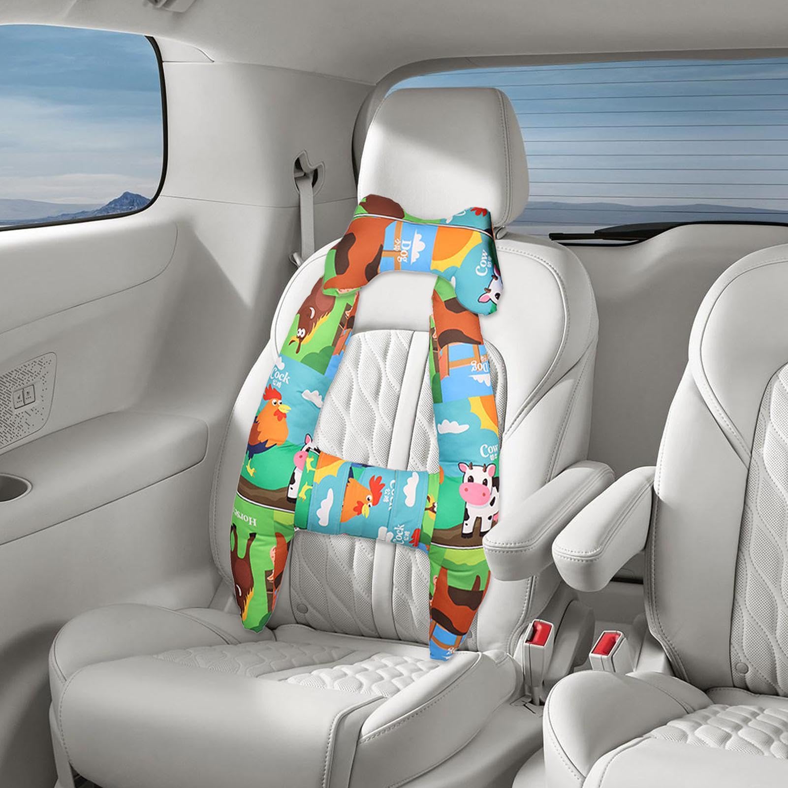 Coussin Repose-nuque Pour Enfant En Voiture - Forme En H Ergonomique - Tissu Respirant - Léger Et Portable - Idéal Pour Les Voyages