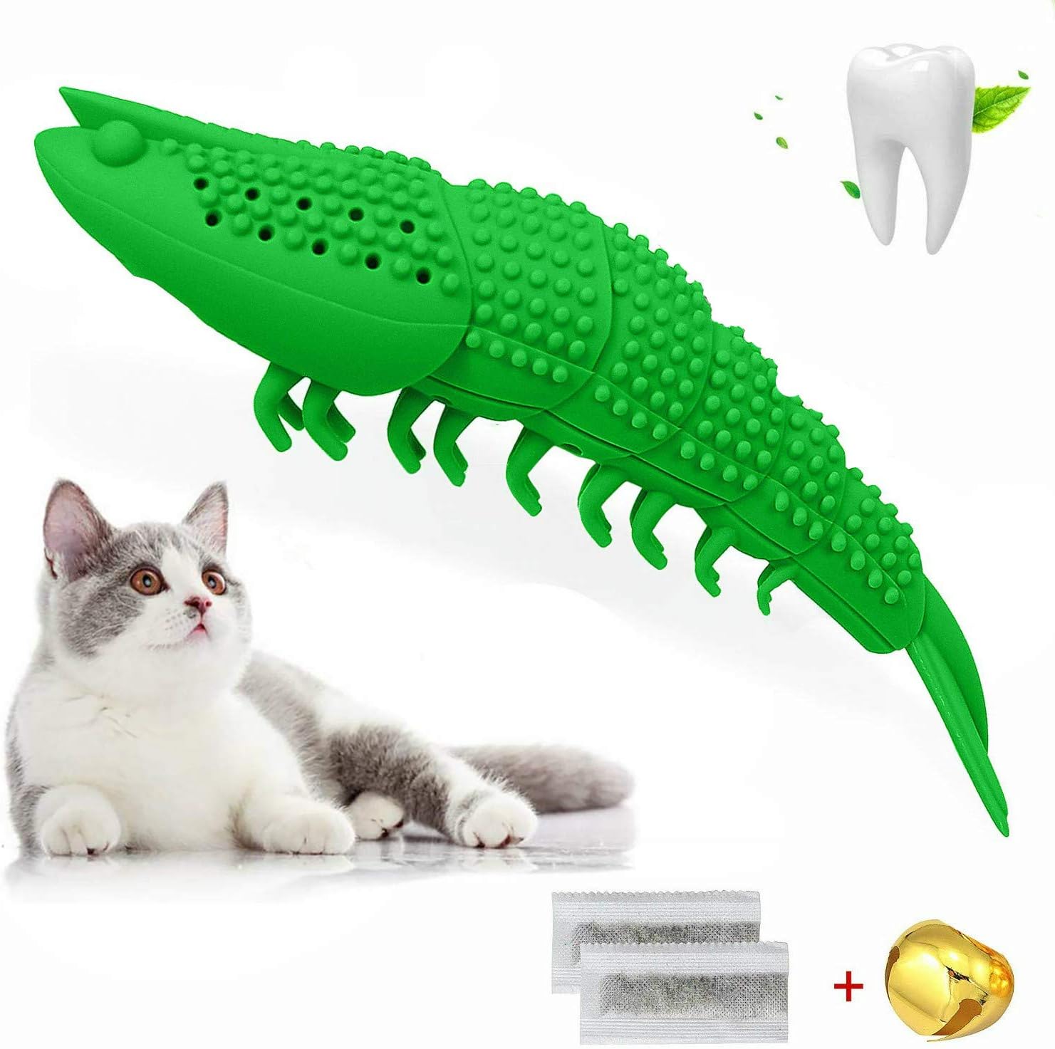 BUBOM Cat Catnip Toys,Interactive Cat Toothbrush Chew Toy