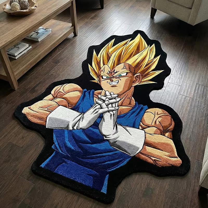 Crown AnimeAnime Shaped Rug Cartoon Character Floor Mat for Bedroom Soft Non-Slip Area Rug for Kids Room