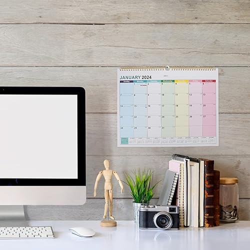 Miniatura 6 de NUOBESTY Calendario de pared 2024-2025, calendario colgante, calendario abatible de enero de 2024 a junio de 2025, calendario de mesa, calendario de
