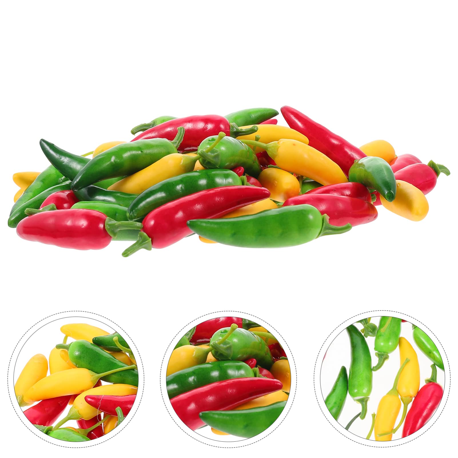 DECHOUS 180pezzi Di Peperoncino Artificiale Alta Simulazione Decorazione Per Fotografie e Feste