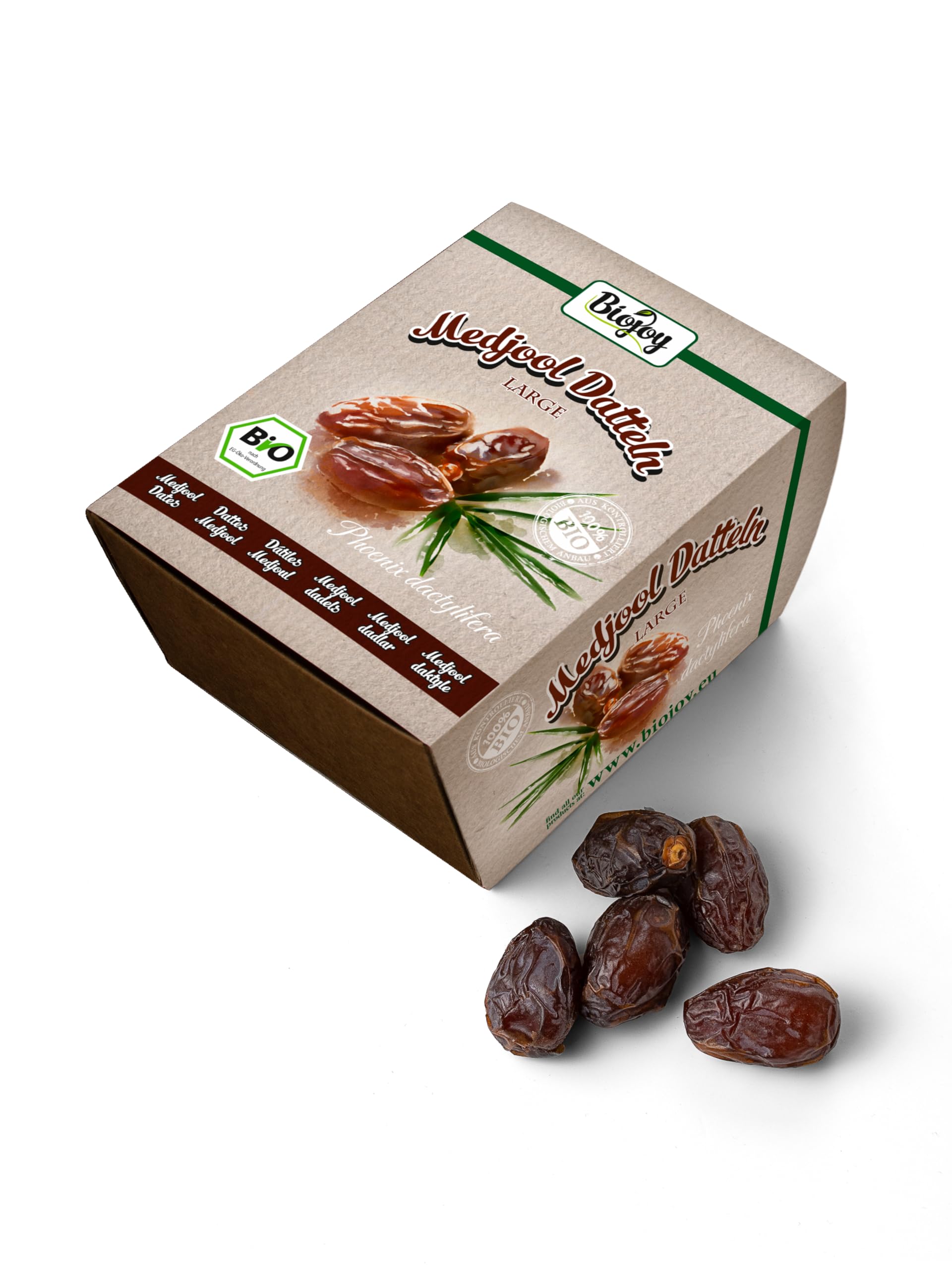 Biojoy BIO-Medjool Datteln aus Israel (1 kg), getrocknet und ganz, ungeschwefelt, Large