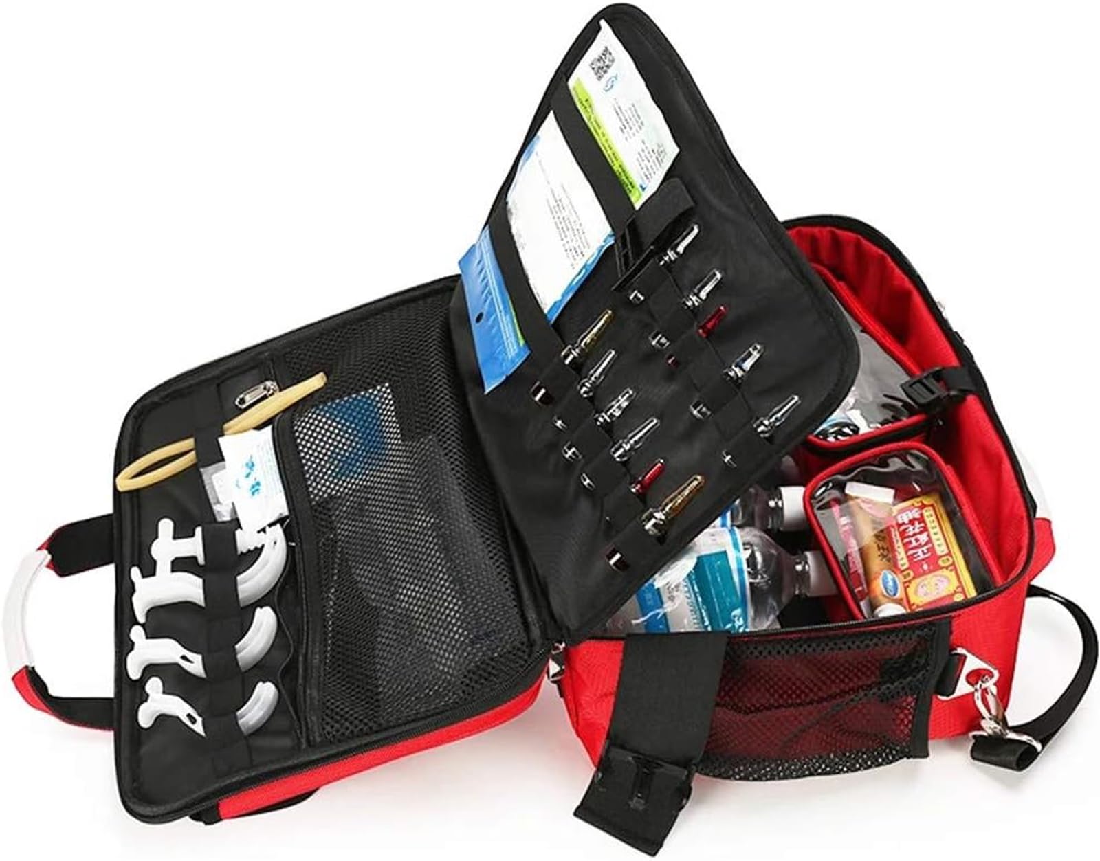 CUSMA Bolsa De Primeros Auxilios Vacía para Primeros Auxilios, EMT, EMS, Enfermera, Médico, Bolsa De Viaje, Almacenamiento De Equipos De Tratamiento De Ambulancia De Emergencia,Azul