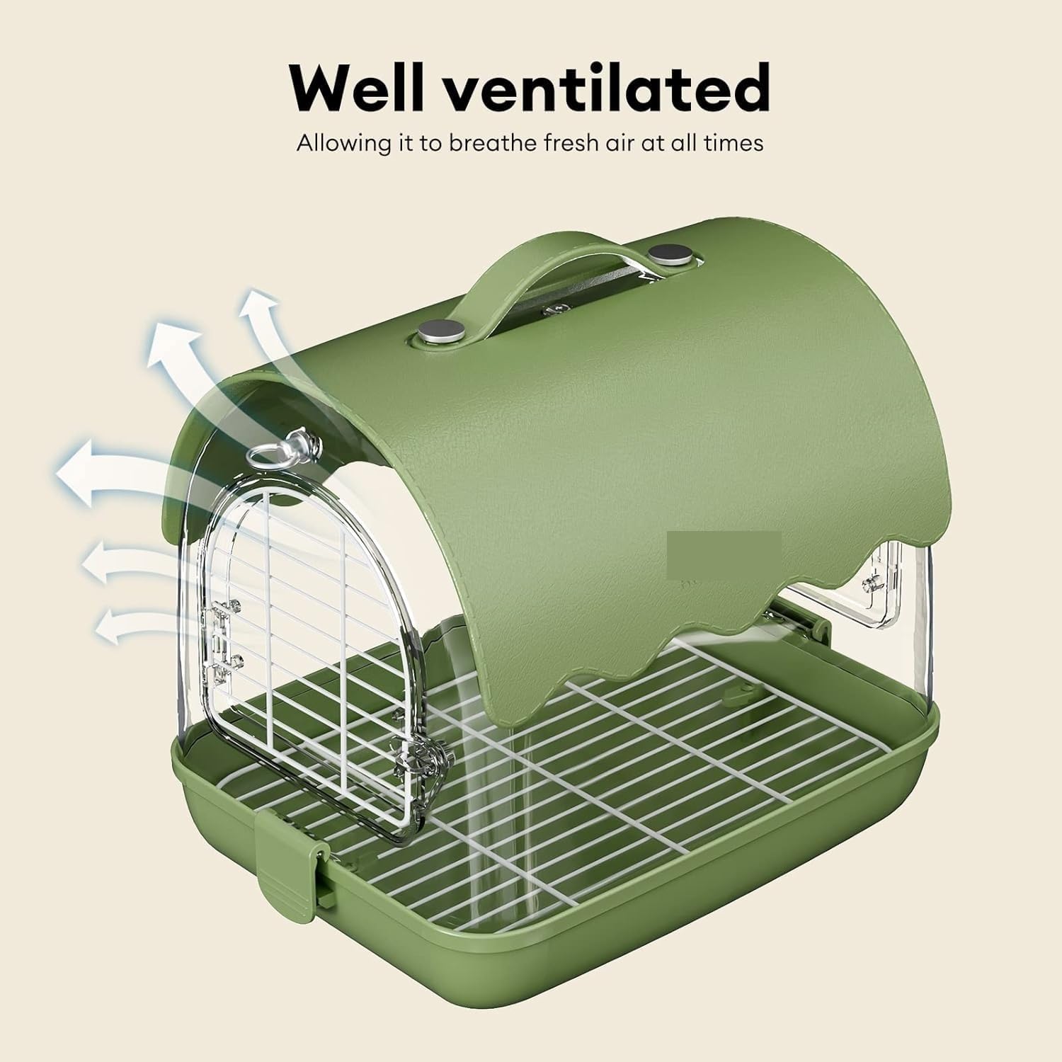 Parakeet Cage,Accessories, Bird Carrier Backpack with Perch, Transparent Travel Cage Bag with Shade Cover Visible Window for Parrots Budgie Small Birds(Green)