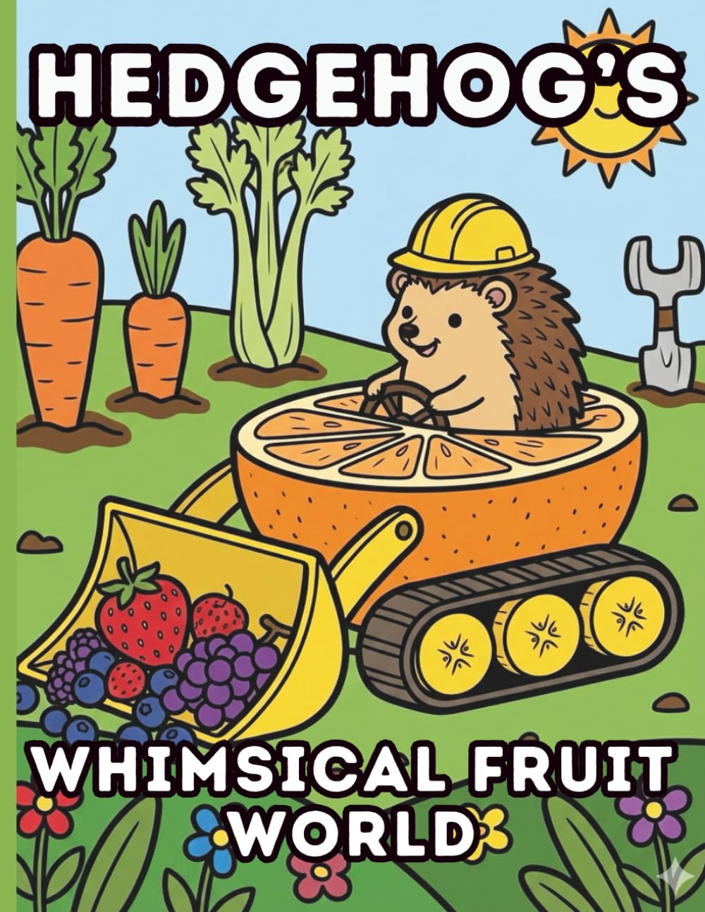 Hedgehog’s Whimsical Fruit World: A Bold and Easy Hedgehog Coloring Book for Kids: Funny Fruit-Themed Activity Pages with Large Illustrations and Thick Outlines (The Whimsical World Collection)