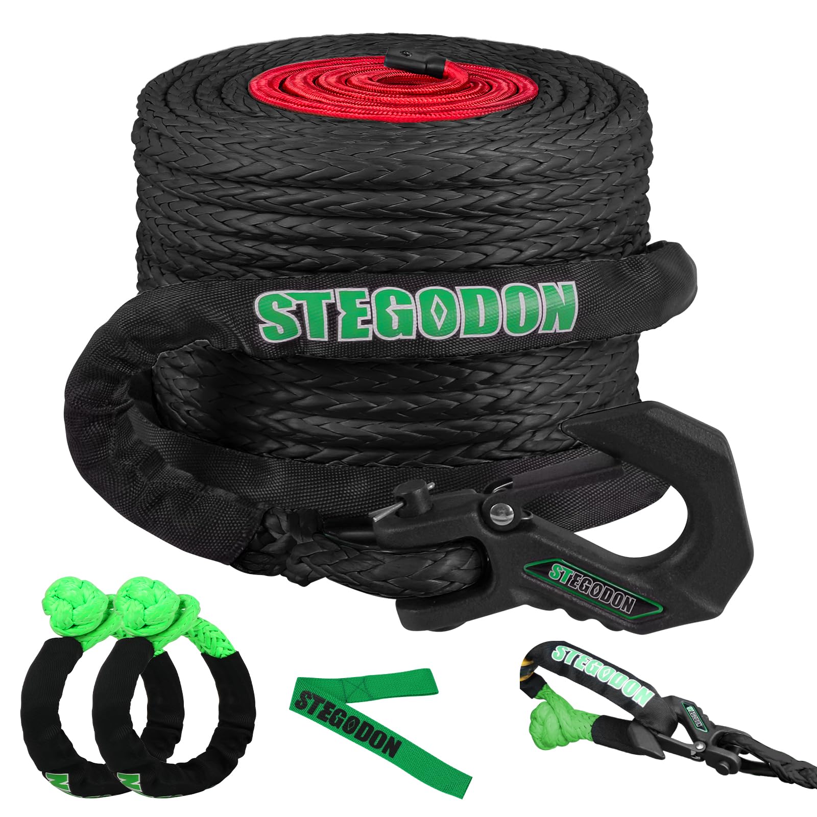 Winch Rope Support Snapklik.com : STEGODON Winch Rope 1/2 In X 85 Ft Synthetic Winch Rope ...