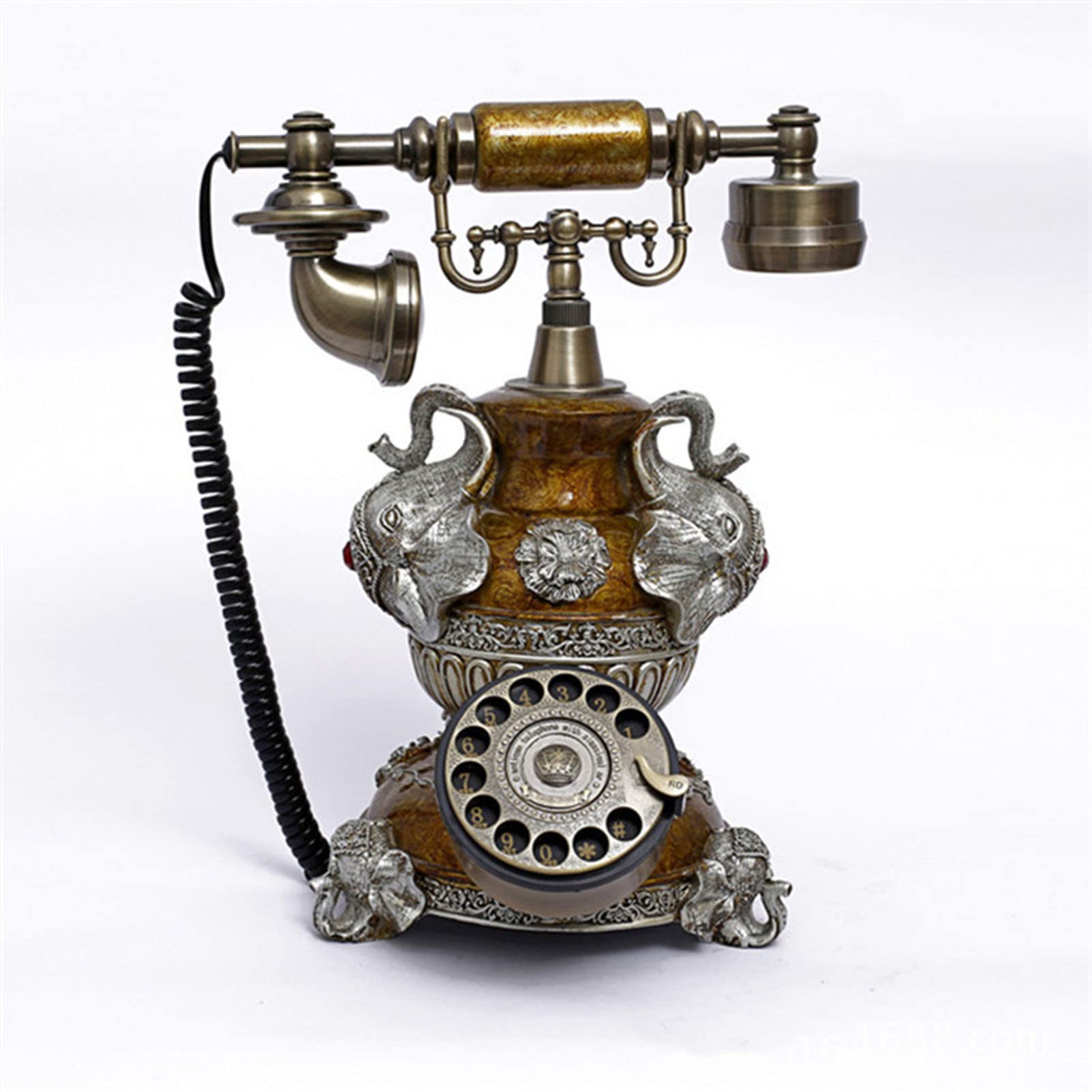 Telefono retrò rotativo Telefono con Filo Vintage Quadrante rotativo per la casa Telefono Fisso Antico per la casa Telefono da Ufficio a Mano Libera