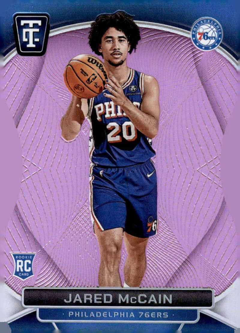 JARED MCCAIN RC 2024-25 Totally Certified Collection /125 Mirror Platinum Pink Die Cut #140 ROOKIE 76ers NM-MT Basketball Pa nini