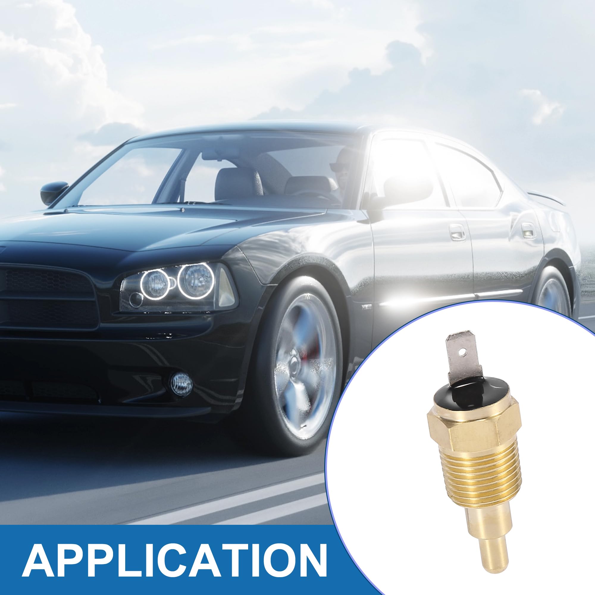 Sensore di temperatura universale 3/8" NPT 210°F ON 195°F OFF per ventola di raffreddamento motore radiatore automobile
