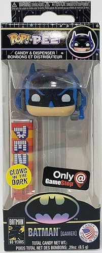 Funko Pop! Pez DC Super Heroes - Batman gris (Gamer) brilla en la oscuridad Exclusivo