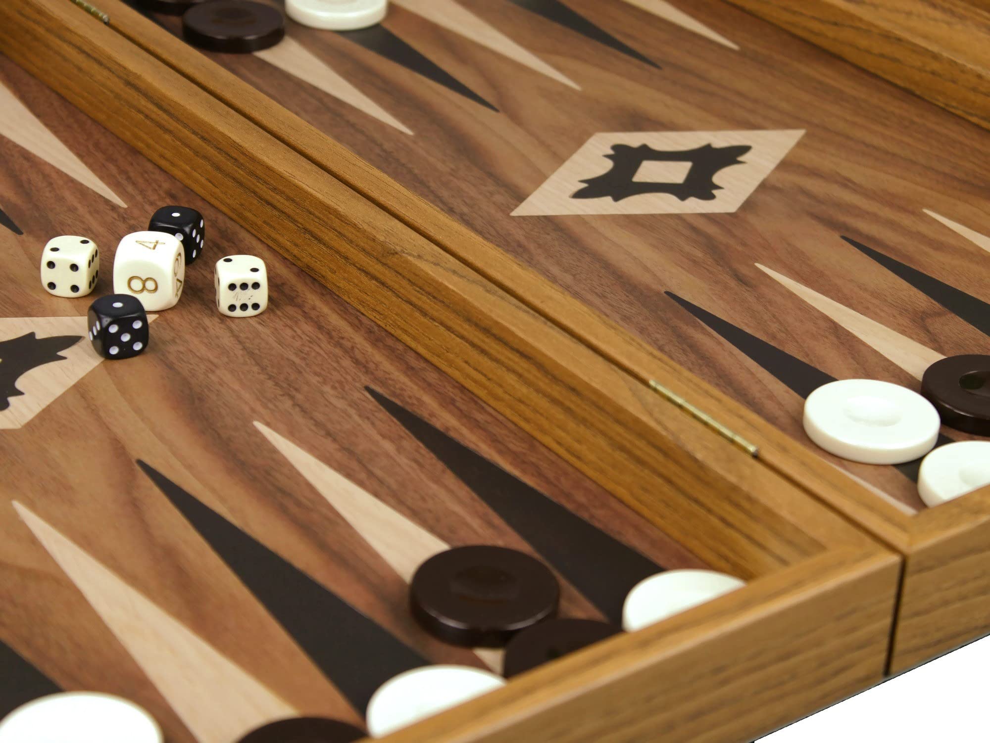 Manopoulos Backgammon Set de rangement en noyer 58,4 cm