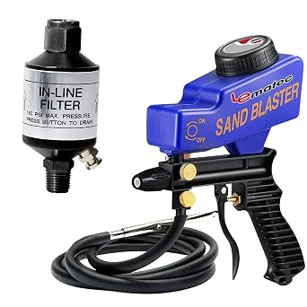 LE LEMATEC Premium Sandblaster and AI303 Air Compressor Filter Bundle Pack of 1