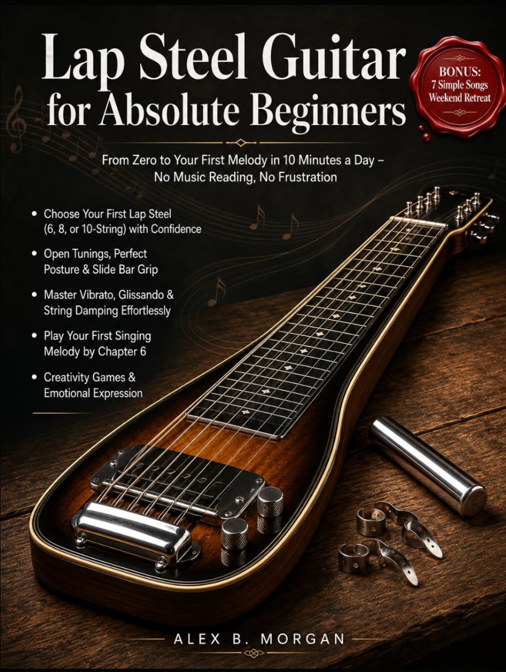 LAP STEEL GUITAR FOR ABSOLUTE BEGINNERS: From Zero to Your First Melody in 10 Minutes a Day – No Music Reading, No Frustration