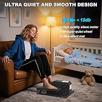 Vista 4 de Under Desk Elliptical Machine, Electric Ellipse Leg Exerciser for Senior, Quiet and Compact Electric Seated Pedal Exerciser for Home with Display
