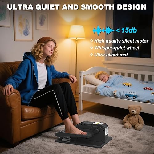 Miniatura 4 de Under Desk Elliptical Machine, Electric Ellipse Leg Exerciser for Senior, Quiet and Compact Electric Seated Pedal Exerciser for Home with Display