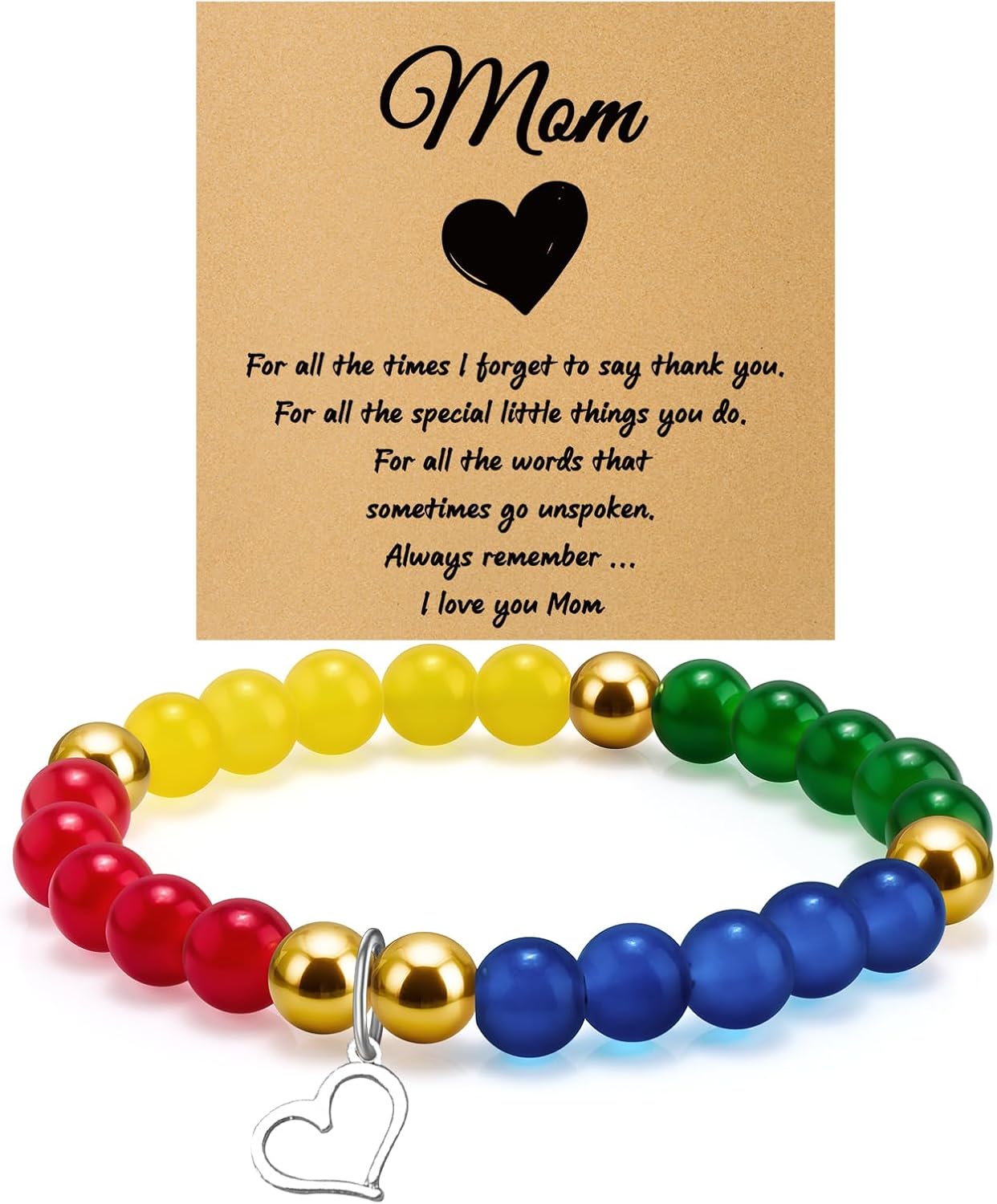 Vadaka Birthday Bracelet for Mom Mother Birthday Gifts from Daughter Son Mother's Day Gifts Mama Gift for Mother in Law Mom Bracelet Thank You Christmas Jewelry for Mothers Stepmother Grandma