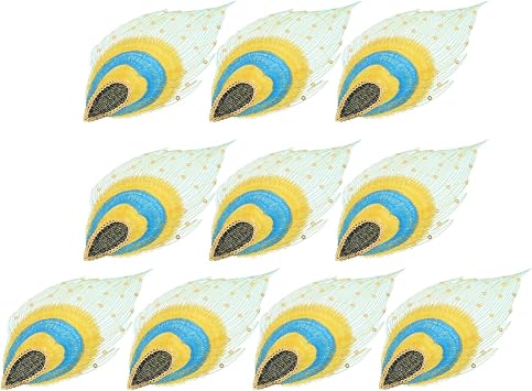 COHEALI 5 Pairs Handmade Peacock Pattern Embroidery Applique Patches for Clothing Repair DIY Costumes and Arts Crafts Projects