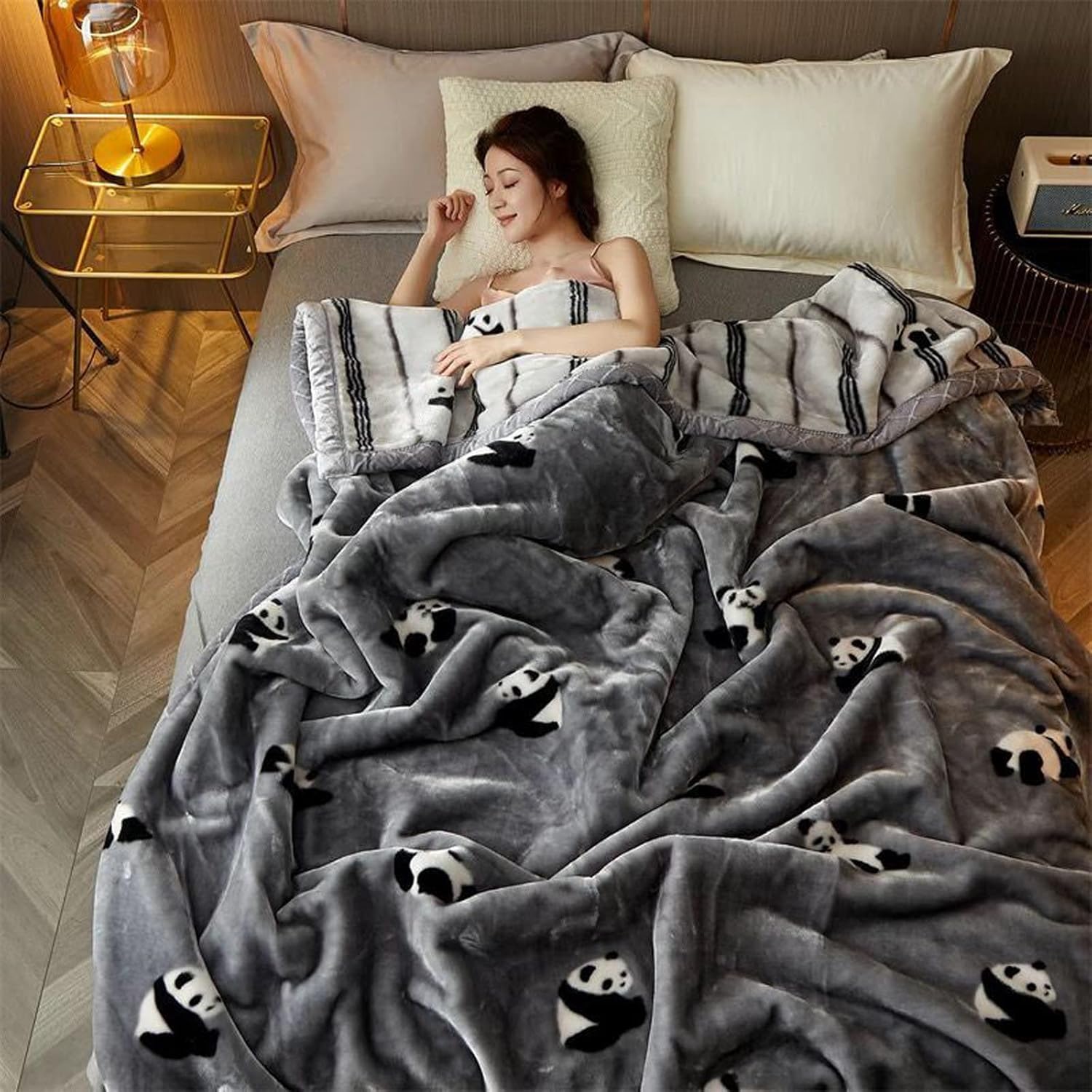 Amazon.com: LGYKUMEG Queen Size Korean Mink Blanket Winter Fleece