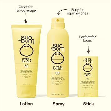 Sun Bum Kids SPF 50 Sunscreen Clear Body Spray - Broad Spectrum Water-Resistant with Vitamin E - Wet or Dry Skin Application - Hawaii 104 Act Compliant (Without Octinoxate & Oxybenzone) - 6 oz