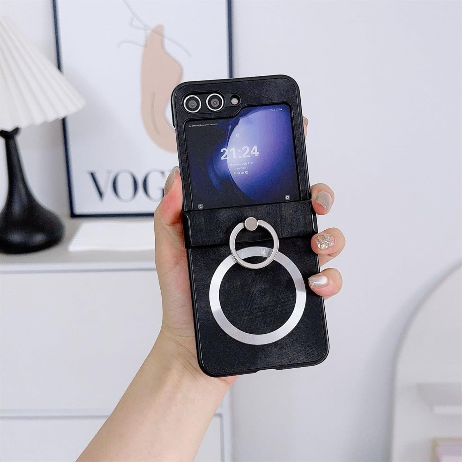 Amazon.co.jp: GalaxyZflip6 ケース マグセーフ ケース リング付き 耐