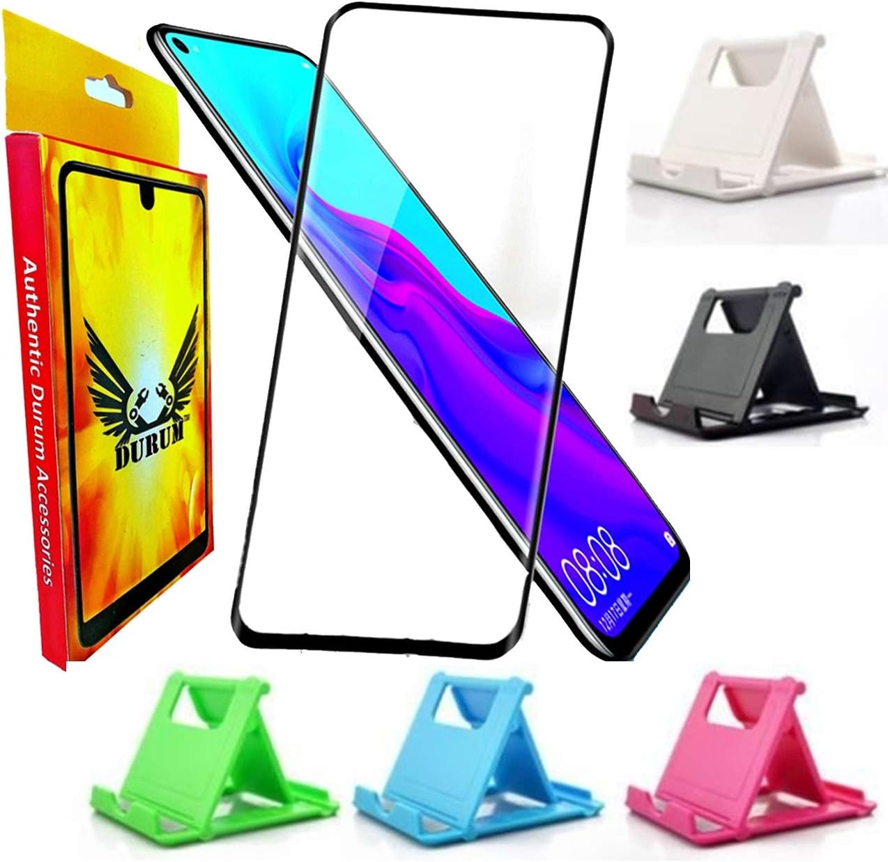 Durum11d 9h Tempered Glass For vivo v15 pro Protector Full Glue Edge to Edge Gorilla Screen Guard Coverage with installation kit (Black)