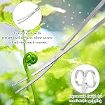Aquarium Aquascape Tools Kits, 7 in 1 Anti-Rust Aquatic Plant Aquascaping Tool Stainless Steel Silver Tweezers Scissors Spatula with Storage Bag and Fish Net for Aquarium Tank Clean